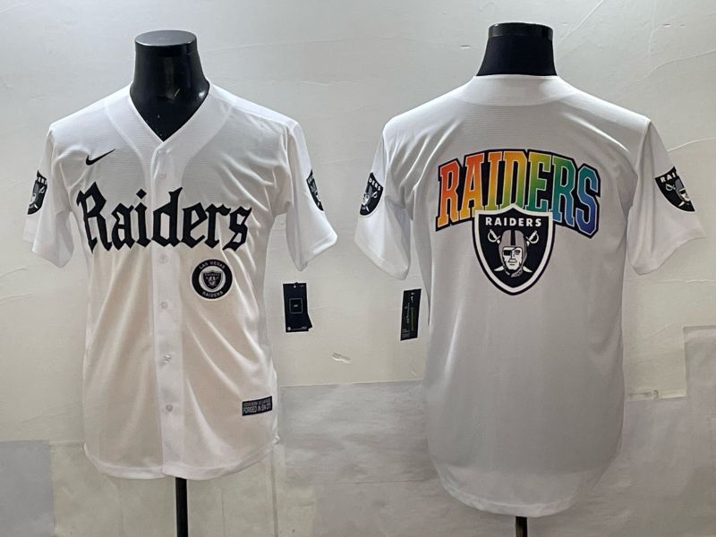 Men 2025 Oakland Raiders Blank white 6th generation Joint Name Nike Limited NFL Jersey style 010